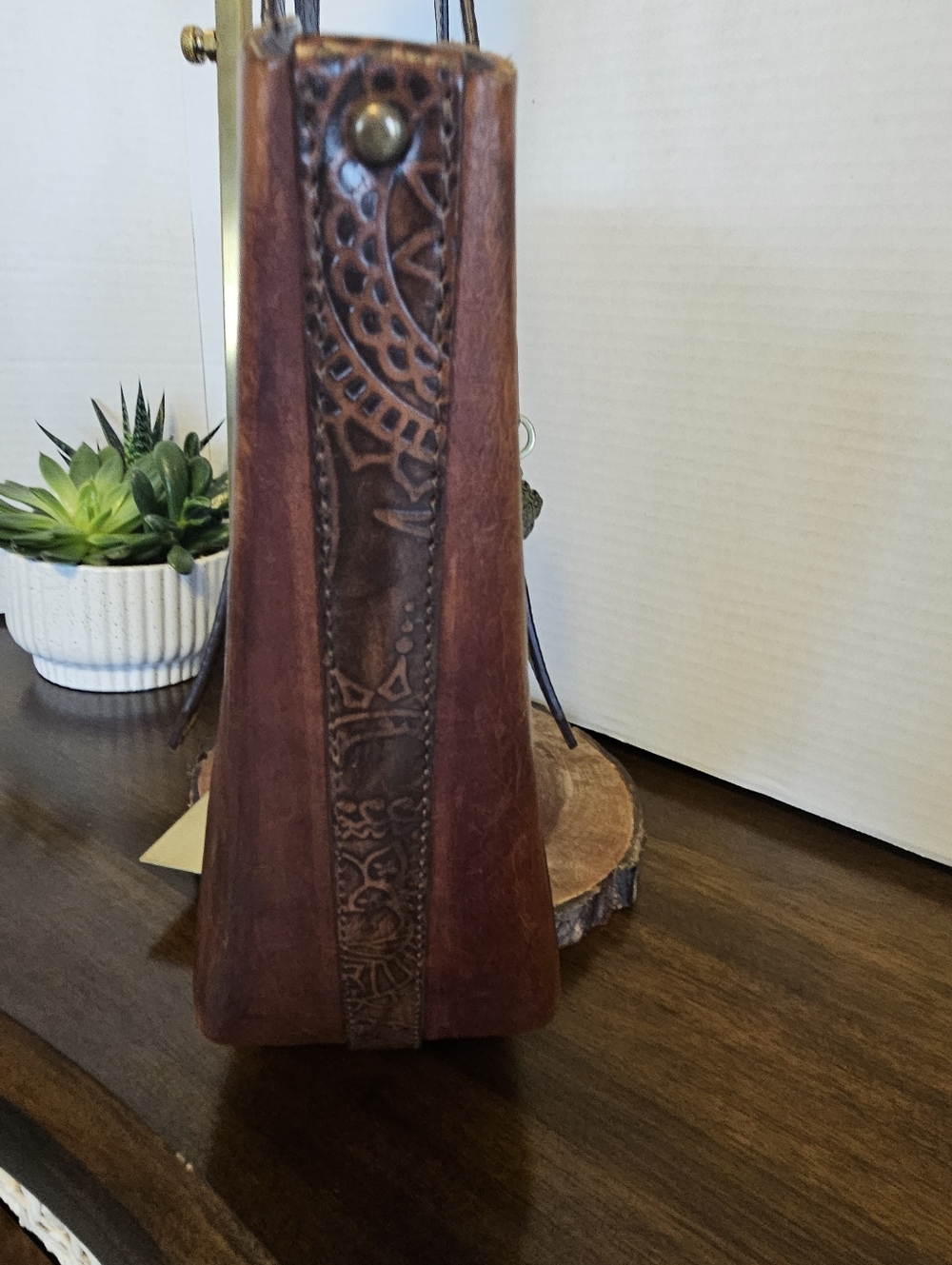 Vélez Brown Leather Shoulder Bag / Tote - Artisan Made Colombian Leather - Picture 8 of 14